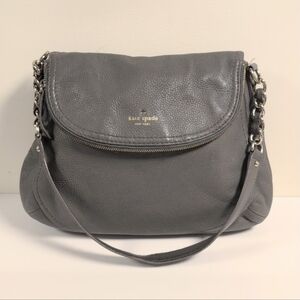 Kate Spade Cobble Hill Gray Pebbled Leather Shoulder Bag